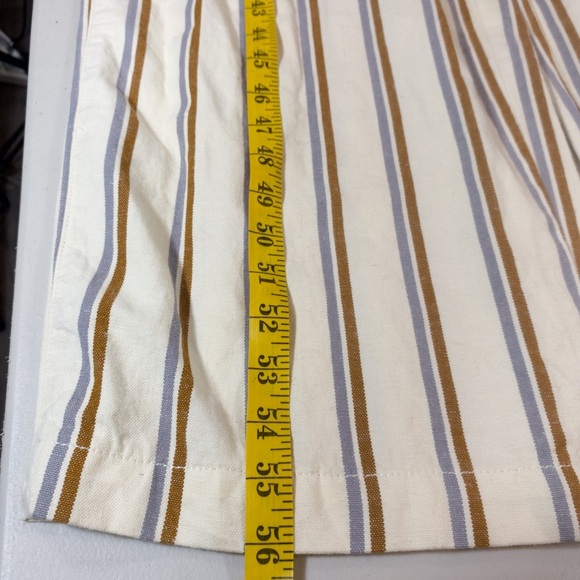 Madewell Striped Sleeveless Jumpsuit Size Large Tie Waist V-Neck Wide Leg - Picture 8 of 9